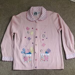 Like New! Vintage Storybook Knits I Love Sewing Sweater